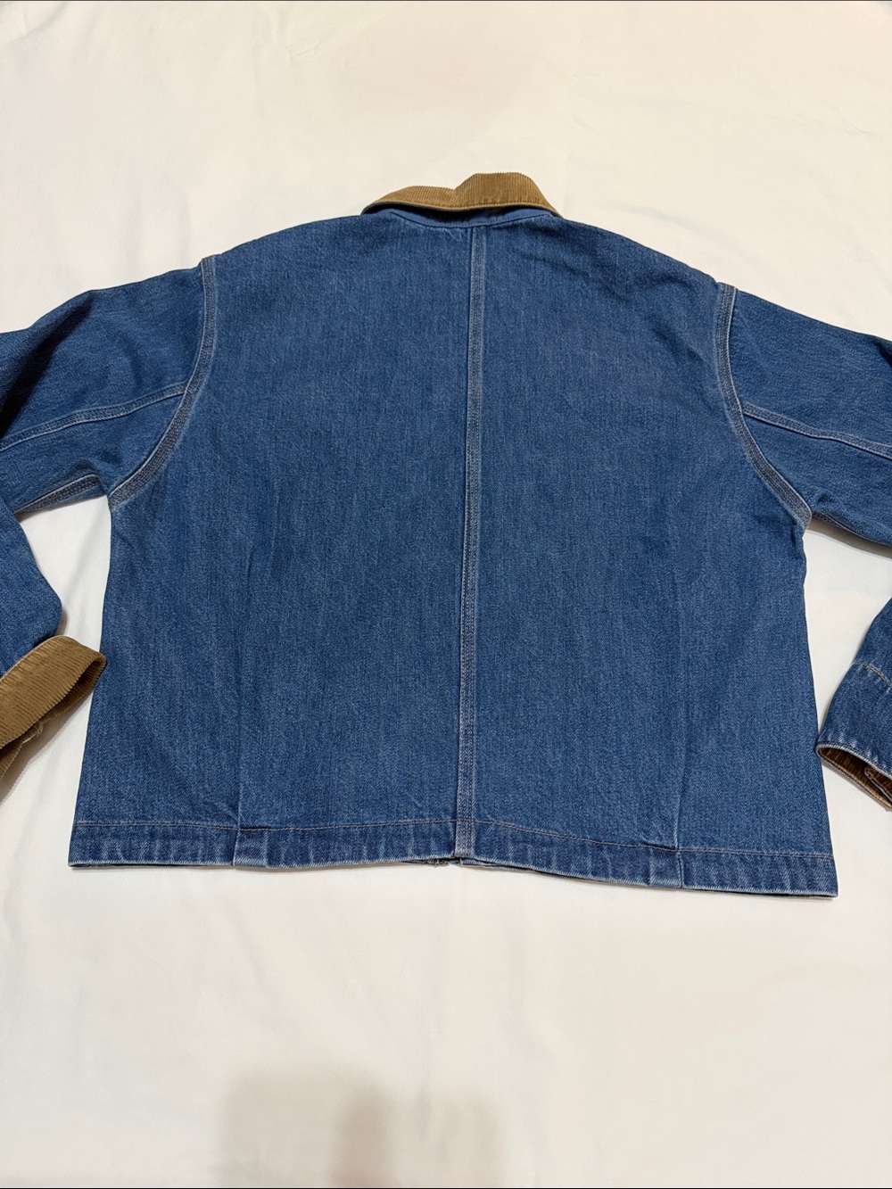 Uniqlo Zip-Up Short Jacket Corduroy Collar Oversized Front Pockets S NWT - Picture 7 of 9